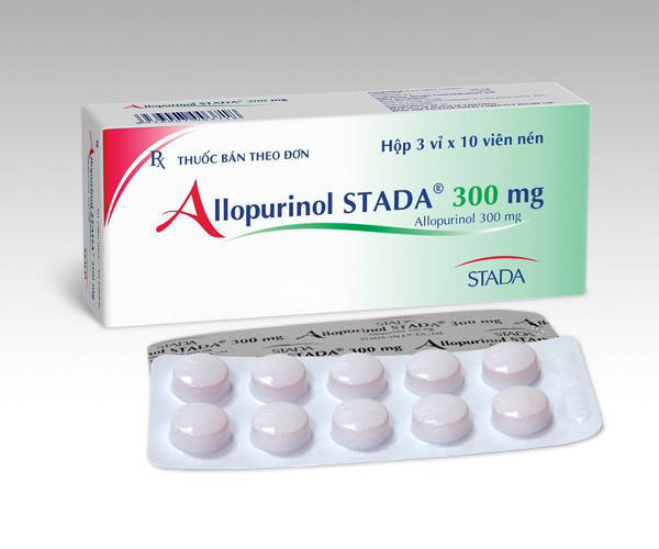 Allopurinol - giảm đau gout, giảm acid uric, chống rối loạn acid uric trong máu